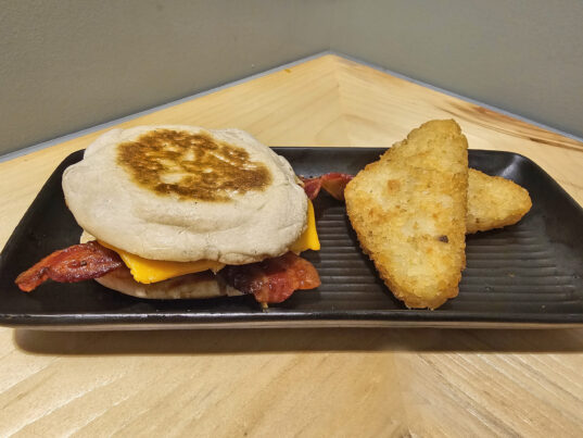 Hikers Breakfast Sandwich with Bacon